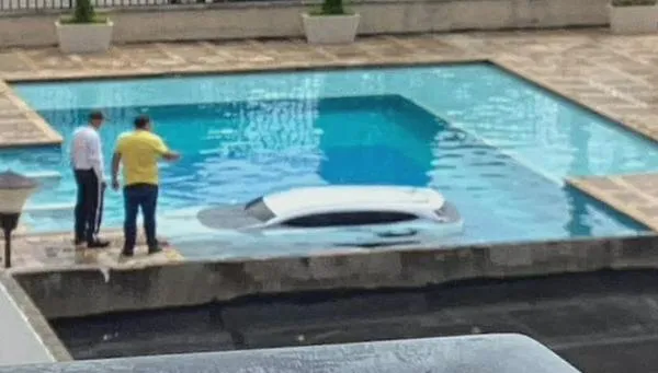 ¿Un carro que termina en una piscina puede volver a funcionar? Esto podría pasarle a la camioneta de Valledupar