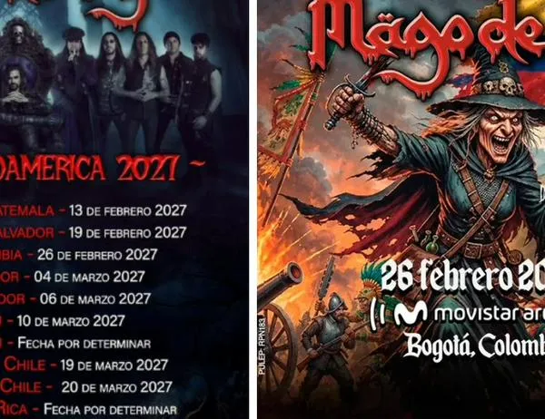 Mago de Oz llega al Movistar Arena de Bogotá en concierto el 26 de febrero de 2027 