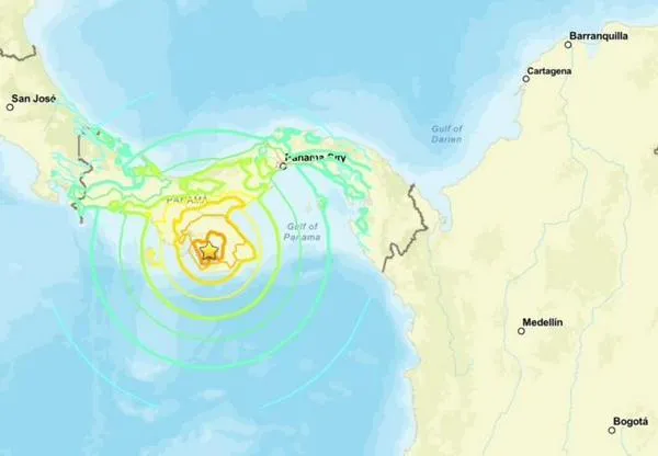 Un terremoto de magnitud 7,6 sacude Panamá y activa una alerta de tsunami para nueve países
