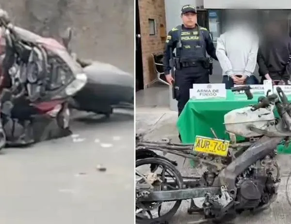 Dos hombres capturados en Engativá tras el hurto de un celular: una moto terminó incinerada 