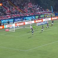 Francisco Fydriszewski falló un gol increíble con Junior ante Inter de Bogotá