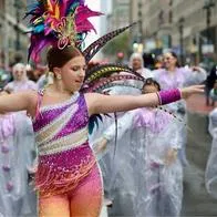 Personajes del Carnaval de Barranquilla se tomaron las calles de Nueva York