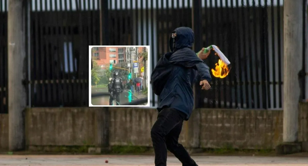 Cierre avenida Circunvalar en Bogotá por disturbios y explosivos de encapuchados