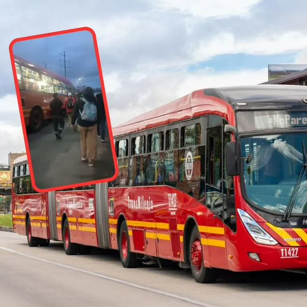 Transmilenio se varó en Autopista Sur de Bogotá y pasajeros tuvieron que caminar