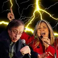 Gustavo Petro y Vicky Dávila