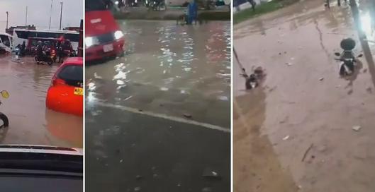 Fuertes lluvias generan emergencias e inundaciones en Soacha y afectan movilidad en la Autopista Sur