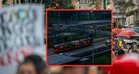 Dan cifras de daños y usuarios de Transmilenio afectados luego de marchas en Bogotá