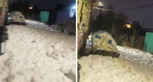 ¿Qué es la espuma que apareció en Soacha durante inundaciones? Podría ser muy peligrosa