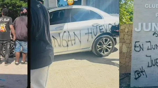 ¿Malos hinchas? Vandalizaron la sede del Junior y grafitearon carros de dos jugadores