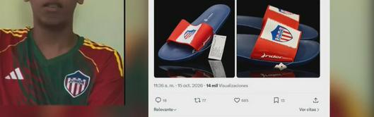 Joven hincha del Junior de Barranquilla enfrentó críticas por su vestimenta en el estadio Romelio Martínez