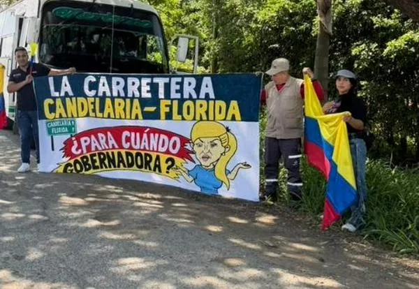 Protesta en Candelaria: exigen reparar la vía hacia Florida tras varios siniestros viales