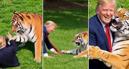 Trump publicó video con tigre, pero se metió en problemas por delicado tema