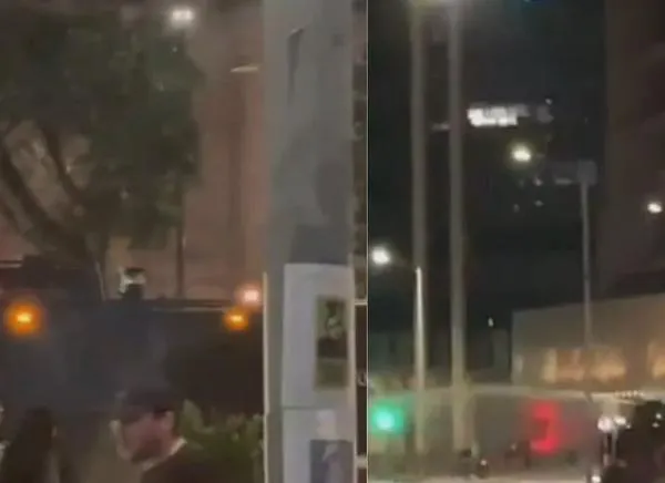 ¡Todo quedó en video! Así se desató el caos frente al Museo Nacional