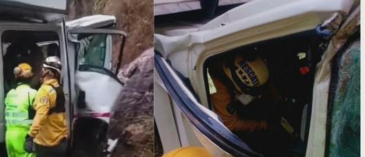 Menor de edad rescatada tras quedar atrapada en accidente de tránsito en la variante Bogotá-Melgar, Cundinamarca