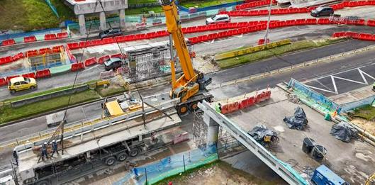 Avanza modernización de la calle Séptima en Bogotá: retirado tablero del puente de la calle 100 e inicia construcción de nueva estructura