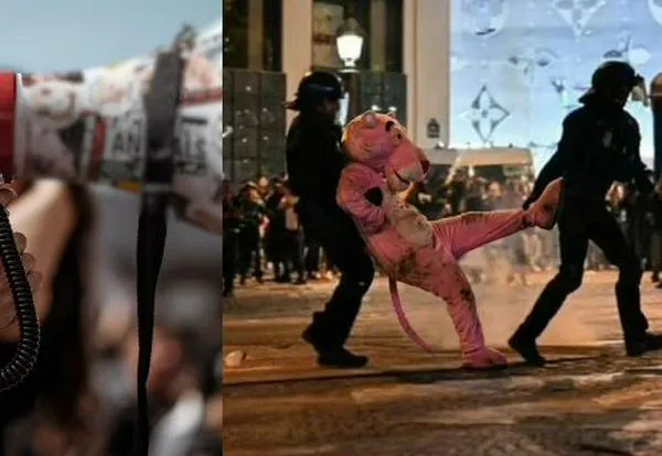 La verdad detrás de las fotos virales de la Pantera Rosa en las protestas de París