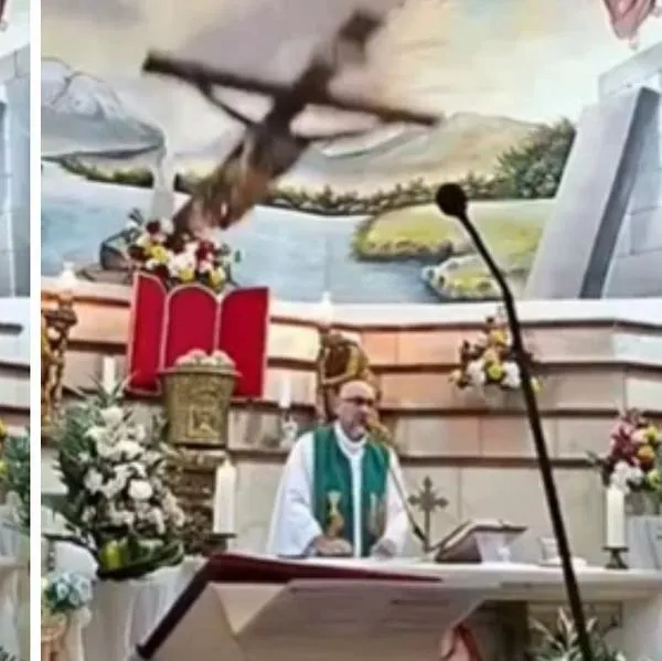 familia del sacerdote que murió porque le cayó cruz encima en Ecuador