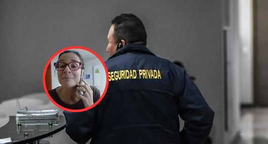 Escándalo en conjunto residencial: mujer quiso abrirle maleta a vigilante y lo agredió en la cara