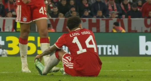 Se prenden alarmas con Luis Díaz tras partido en Champions con Bayern; salió dolido al poco tiempo de entrar