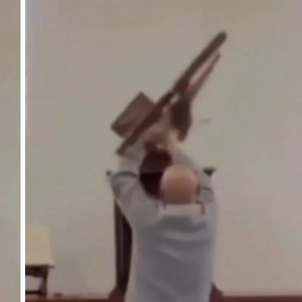 Sacerdote colombiano se salvó de tragedia: se le cayó cruz encima acomodándola