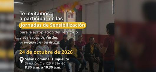 Tunjuelito realiza jornadas comunitarias para promover el cuidado de zonas verdes y fortalecer la apropiación del territorio