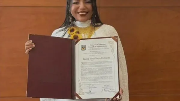 La acordeonera Wendy Corzo recibió importante reconocimiento del Concejo de Bogotá
