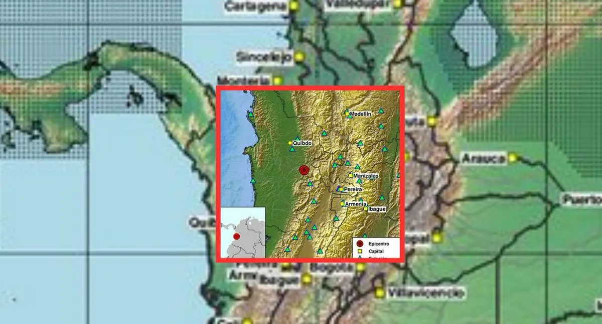 Temblor de magnitud 3.4. en Tadó (Chocó) en madrugada de hoy sábado 241026
