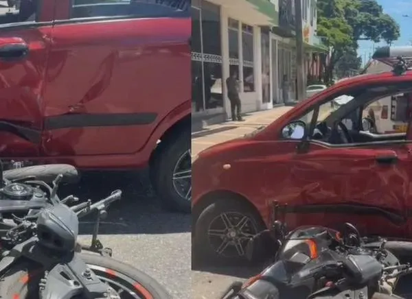 Aparatoso choque dejó grave a un motociclista en Ibagué