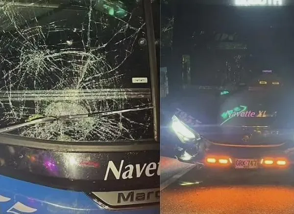 Bus de Coomotor fue víctima de un ataque armado en vías del Tolima