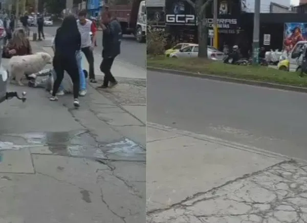 ¡Violencia en Bogotá! Reportan brutal pelea a machete en plena vía