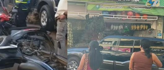 Vendedor ambulante resultó herido tras ser atropellado por un vehículo que ingresó a un local en el centro de Chaparral, Tolima