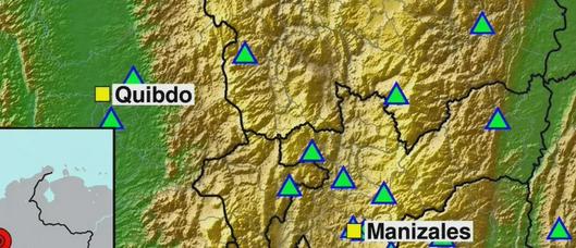 Servicio Geológico Colombiano reporta cuatro sismos en Nariño, Valle, Chocó y Antioquia entre el 23 y 24 de octubre