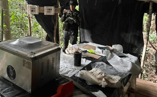 Ejército ubica y destruye laboratorio de cocaína del Eln en Sardinata que abastecía rutas hacia Estados Unidos