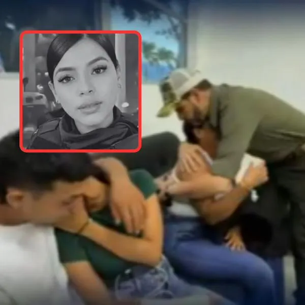 Abrazo de De la Espriella con María José Recuero, patrullera de la Policía asesinada en Cali