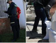 Policía y UAESP realizan jornada pedagógica en Madelena sobre el cuidado de andenes y vías públicas 