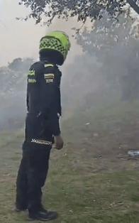 Bomberos controlan incendio forestal en localidad Rafael Uribe