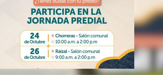 Alcaldía de Sumapaz anuncia jornadas para asesorar en formalización de tierras rurales en Chorreras y Raizal