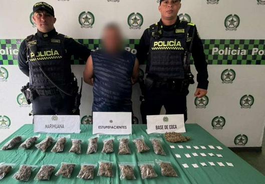 Hombre capturado en Corabastos por presunto porte y distribución de drogas durante operativo policial en Bogotá
