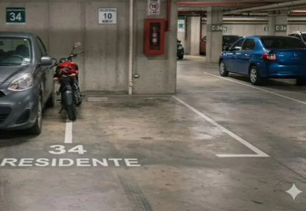¿Es legal parquear el carro y la moto en el mismo puesto de un conjunto residencial? 