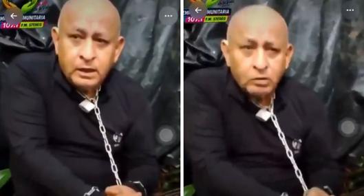 Aparece crudo video de supervivencia de reconocido ganadero, secuestrado y encadenado al cuello