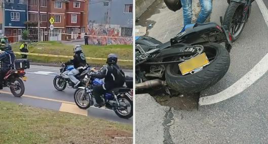 Grave accidente en Bogotá: niña falleció luego de ser arrollada por una moto y hay caos