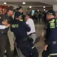 Hugo Ospina explicó por qué la Policía se lo llevó a la fuerza en aeropuerto
