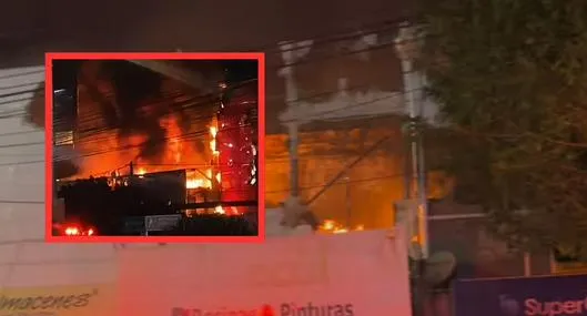 Pánico en Cartagena por grave incendio en conocida zona; llamas consumieron varios negocios