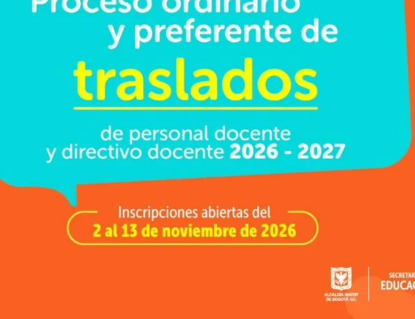 Bogotá publica convocatoria de traslados docentes para el periodo 2026-2027 