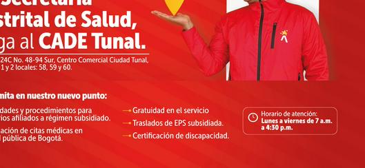 Nuevo punto de atención de la Secretaría de Salud en el CADE Tunal facilita trámites y servicios en el sur de Bogotá