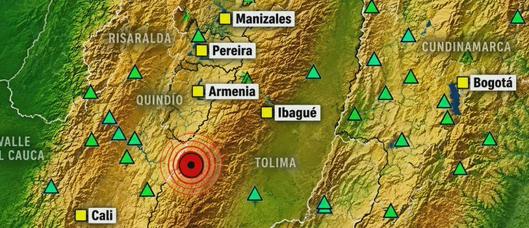 Sismo de magnitud 4,0 en Chaparral, Tolima: informe del Servicio Geológico Colombiano sobre impacto y municipios afectados
