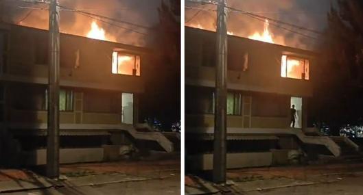 Preocupación por incendio en una casa de Teusaquillo (Bogotá): llamas son inmensas